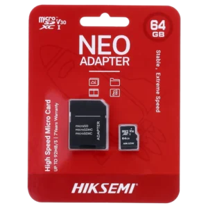 HIKSEMI C1 64GB Surveillance SD Card with 92MB/s read speed and 64GB storage for CCTV cameras, smartphones, dash cameras, and drones
