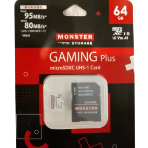EZVIZ Monster Gaming Plus 64GB SD Card with 95MB/s read speed and Class 10 UHS-I performance