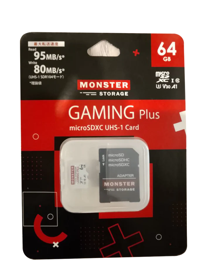 EZVIZ Monster Gaming Plus 64GB SD Card with 95MB/s read speed and Class 10 UHS-I performance